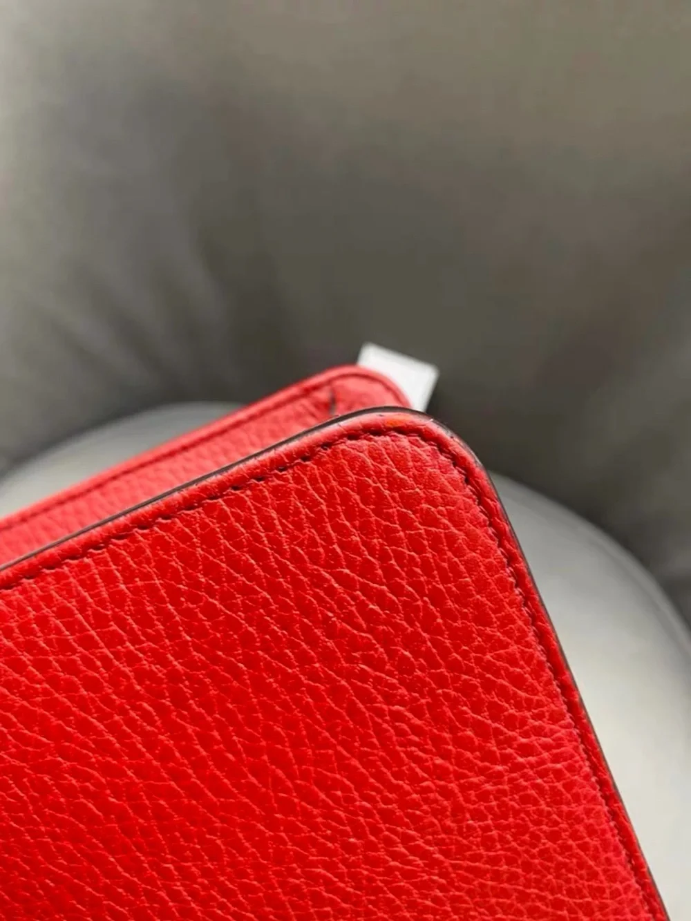 Gucci Red Pebbled Leather Crossbody with Gold Interlocking G